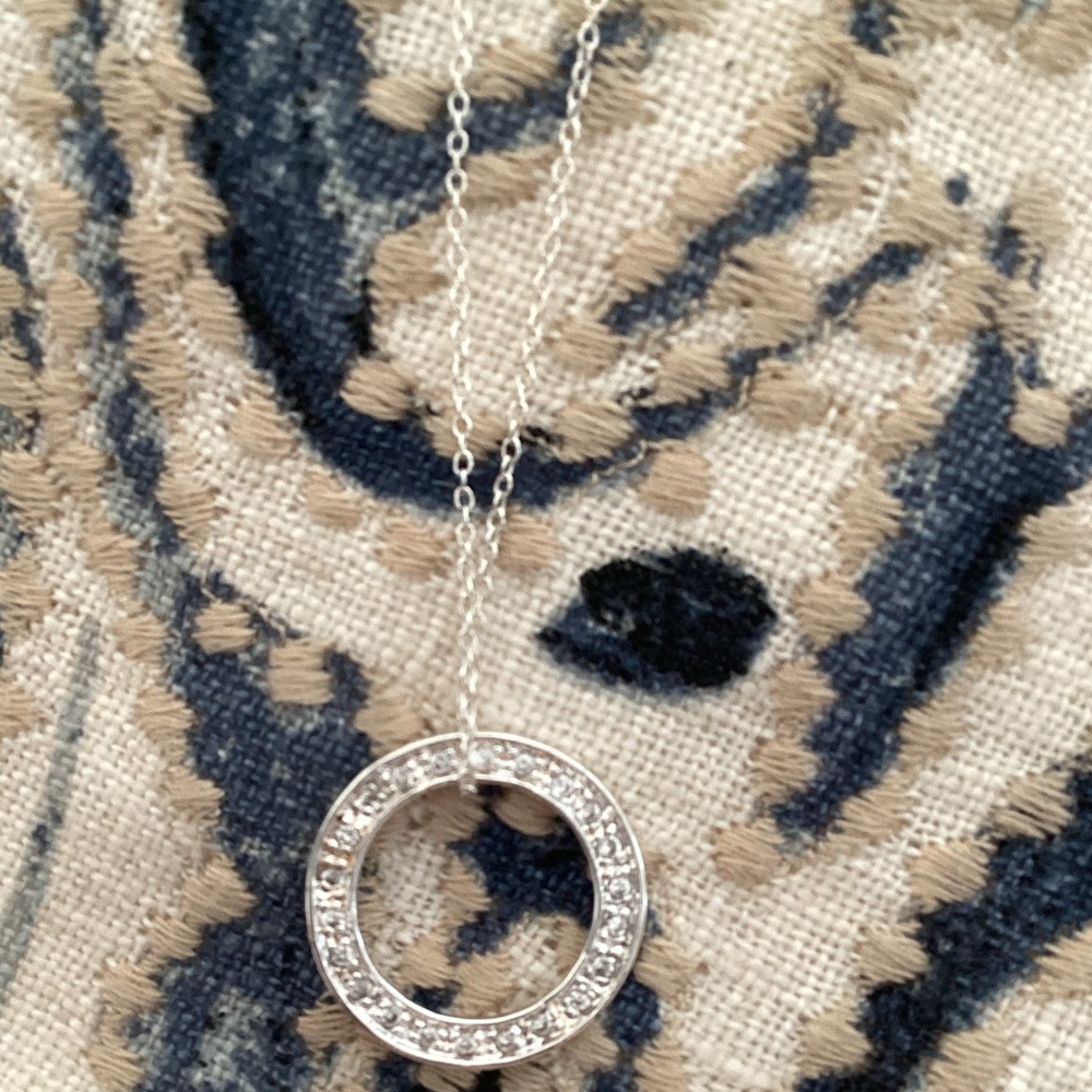 Silver with stones necklace